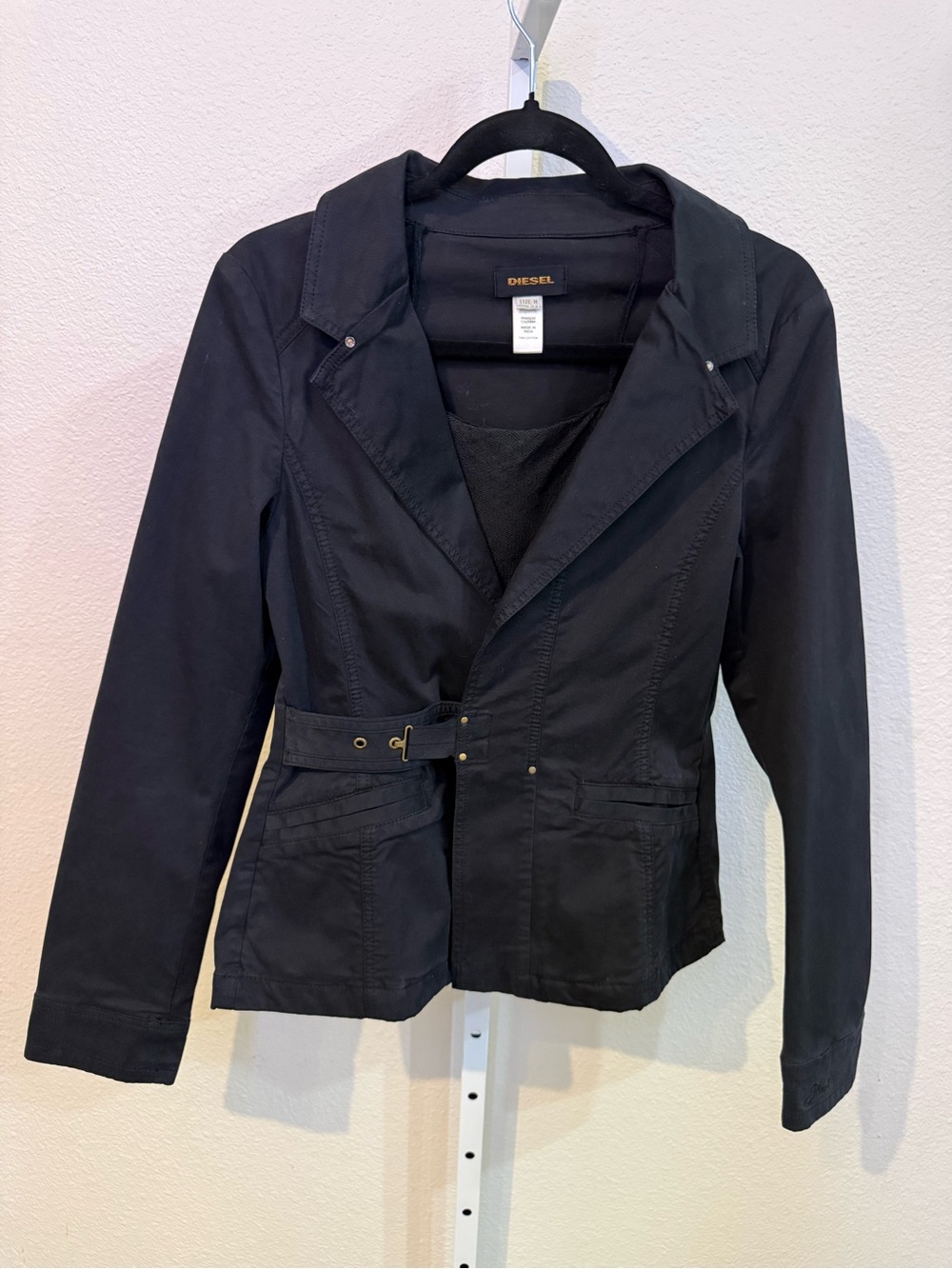 Diesel Navy Blue Belted Blazer Jacket M